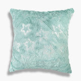 Agena - Fluffy Faux Fur Cushion - Turquoise