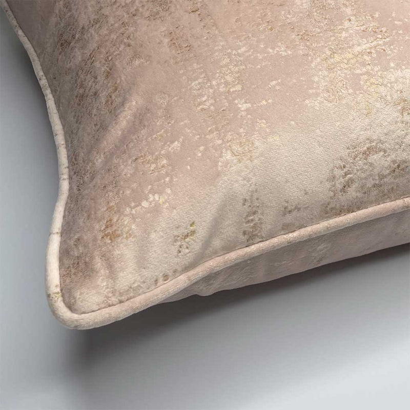 Aurum - Gold Flecks Velvet Velour Cushion - Blossom Pink