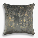 Aurum - Gold Flecks Velvet Velour Cushion - Charcoal Grey