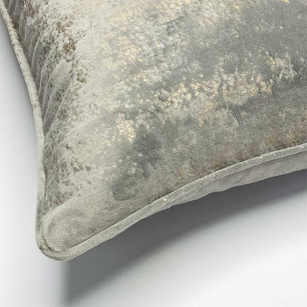 Aurum - Gold Flecks Velvet Velour Cushion - Grey