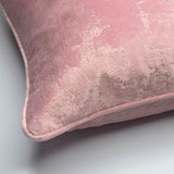 Aurum - Gold Flecks Velvet Velour Cushion - Pink