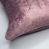 Aurum - Gold Flecks Velvet Velour Cushion - Purple