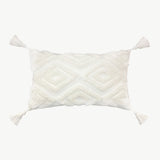 Bianca - 100% Cotton Cream Tufted Cushions with Tassels