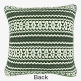 Fusion - 100% Cotton Patterned Cushion - Dark Green