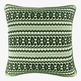 Fusion - 100% Cotton Patterned Cushion - Dark Green