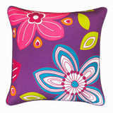 Jules - Flower Waterproof Outdoor Garden Cushion - Purple