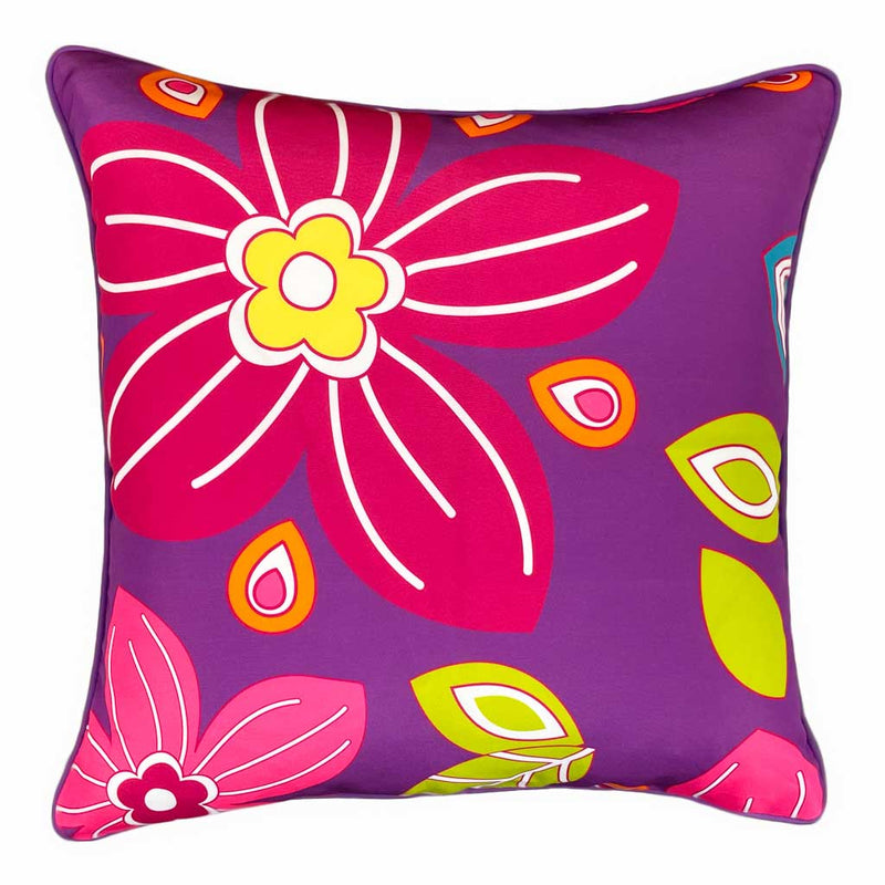 Jules - Flower Waterproof Outdoor Garden Cushion - Purple