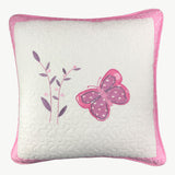 Lola - Large 100% Cotton Quilted Embroidered Butterfly Cushion