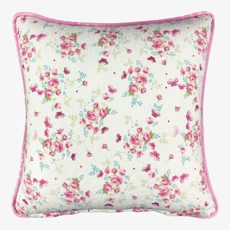 Lola - Large 100% Cotton Quilted Embroidered Butterfly Cushion