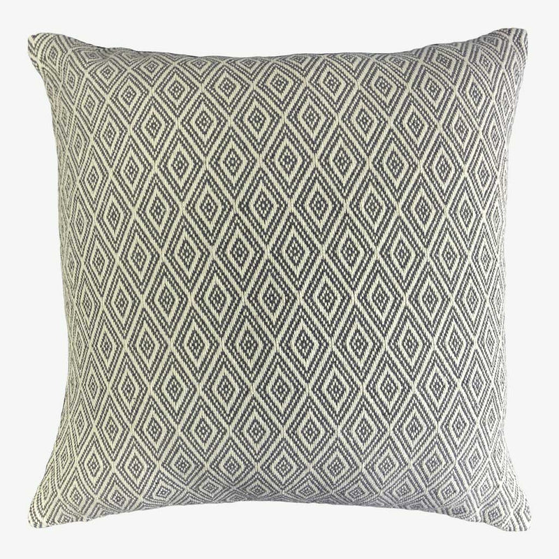 Marquise - Cream Cushion with Grey Diamond Design
