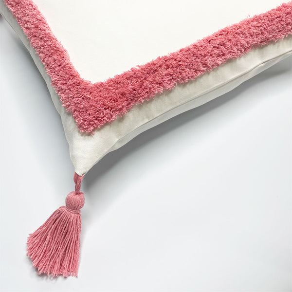 Paris - 100% Cotton Tufted Cushion - Pink