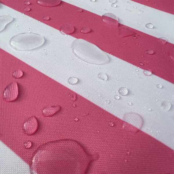 Riven - Striped Waterproof Outdoor Garden Cushion - Pink & White