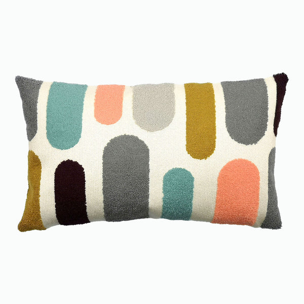 Ramona - 100% Cotton Tufted Geometric Rectangle Cushion