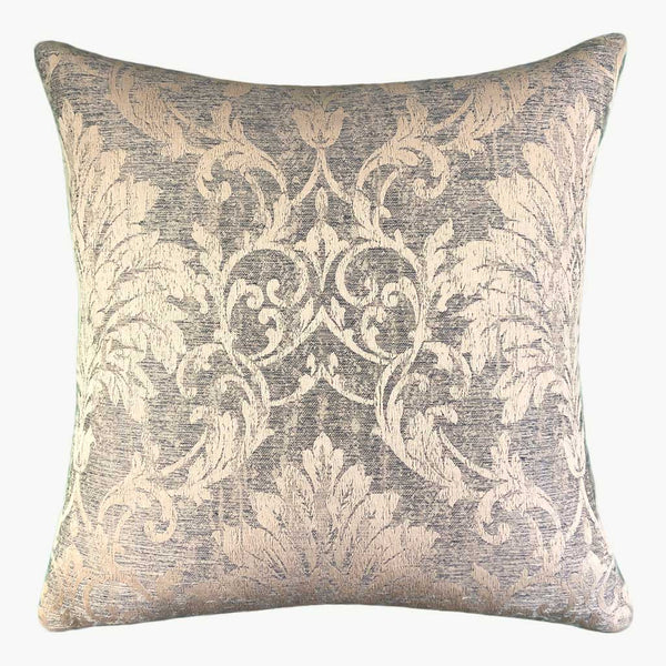 Regent - Gold Cushion with  Blue Stitched Design