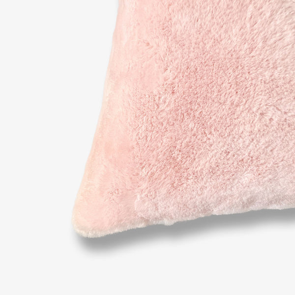 Snuggles - Large Fluffy Faux Fur Cushion - Blossom Pink