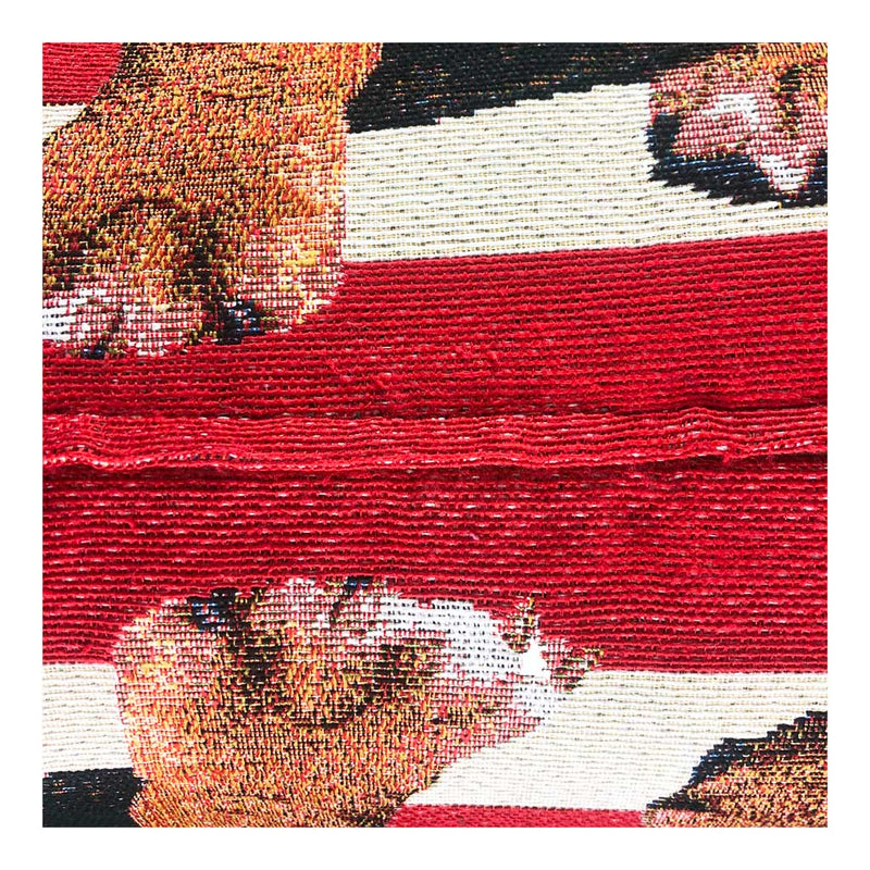 U.S.A Flag with American Bulldog 100% Cotton Cushion