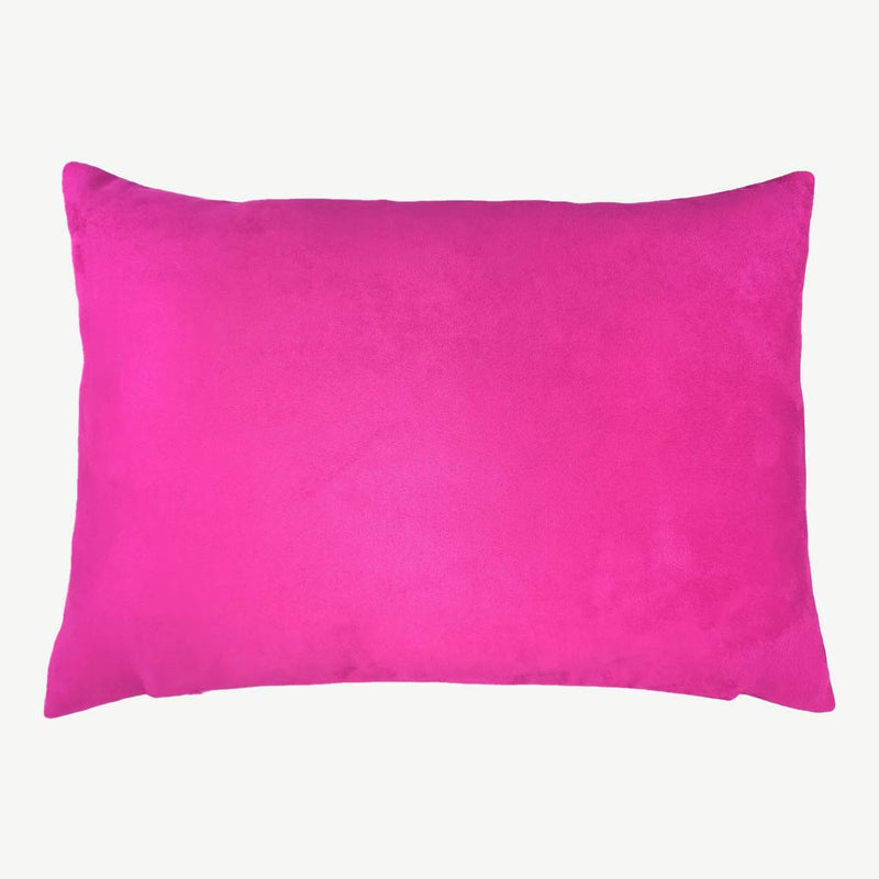 Voris - Soft Faux Suede Rectangle Cushion - Pink