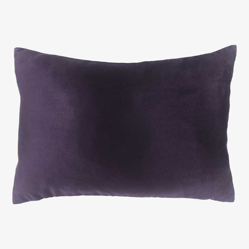 Voris - Soft Faux Suede Rectangle Cushion - Purple